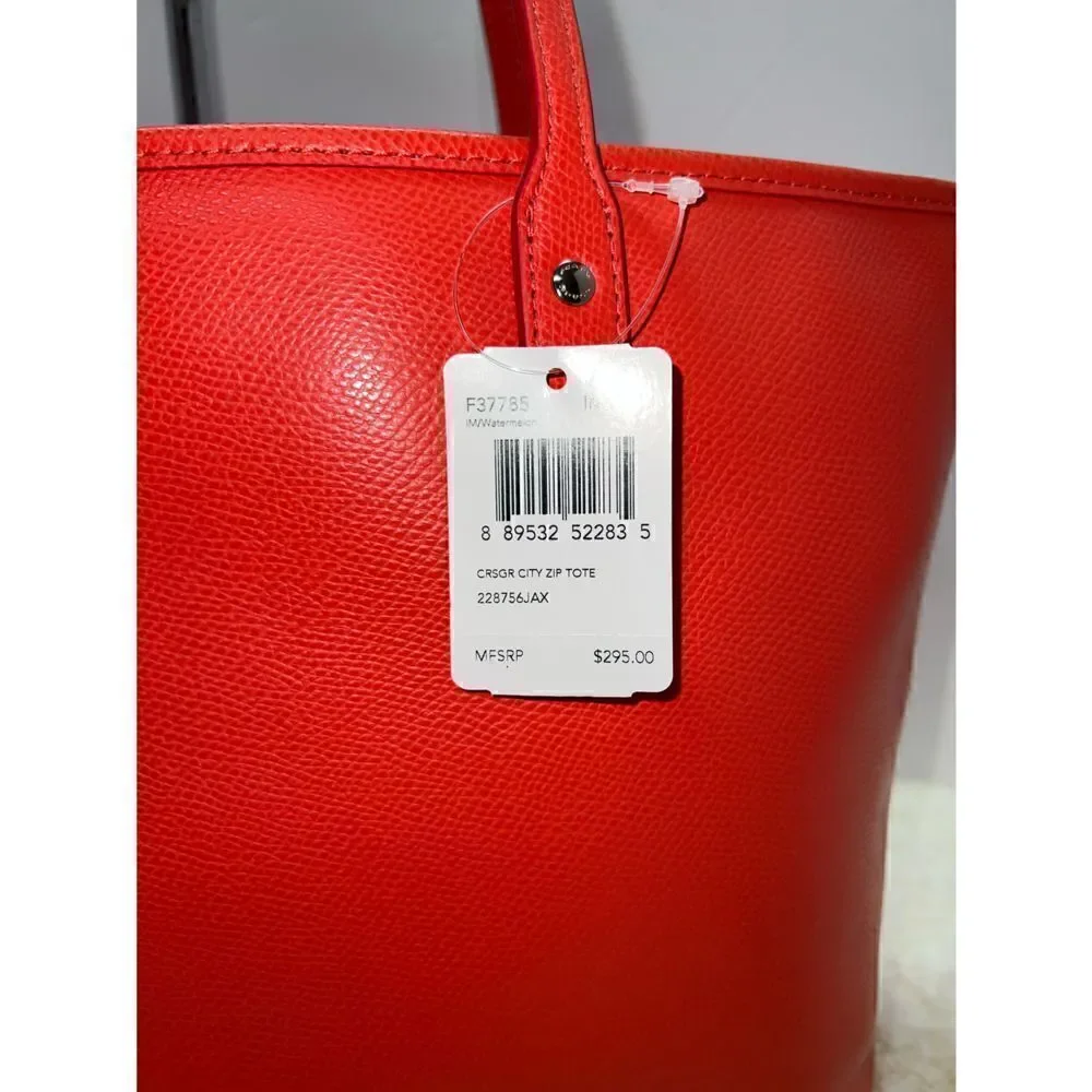 🔥🎁NWT! Coach City Zip Top Tote Handbag Msrp:$295.00